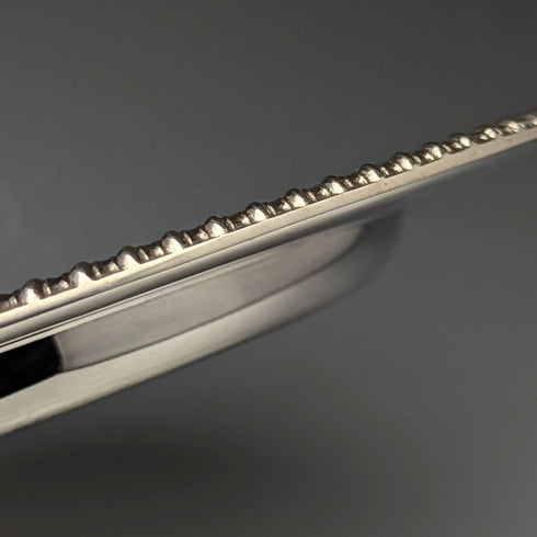 1928年 英国ヴィンテージ 純銀(925シルバー)ディナープレート 直径23.5cm 496g Walker&Hall